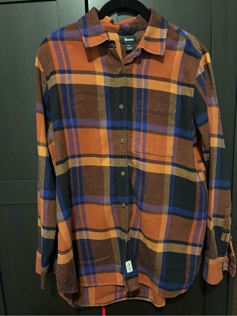 Roots “Mahone” plaid tunic shirt, size S